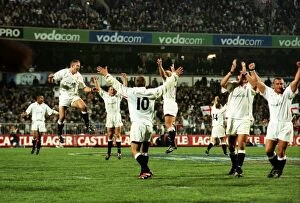 Images Dated 1st June 2012: England celebrate at the final whistle after defeating South Africa in 2000