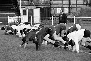 Images Dated 23rd March 2011: England coach Don White trains with the team in 1969