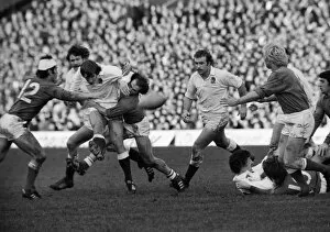 Images Dated 21st March 2011: England take on France in the 1977 Five Nations