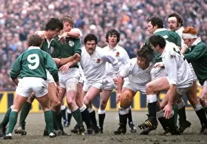 Images Dated 8th June 2012: England take on Ireland - 1979 Five Nations