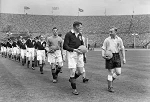 England and Scotland walk out at Wembley - 1952 / 3 British Home Championship