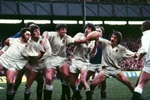 Images Dated 26th September 2012: Englands Bill Beaumont, Fran Cotton, Nigel Horton, Peter Dixon and Roger Uttley - 1977 Five Nations