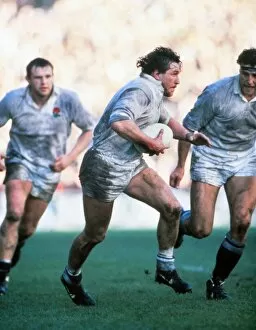 Images Dated 16th September 2010: Englands Mike Teague - 1989 Five Nations