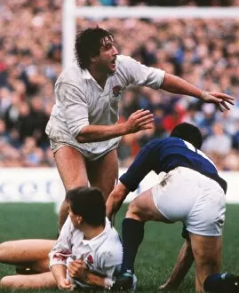 Images Dated 16th September 2010: Englands Mike Teague - 1989 Five Nations