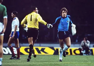 Englands Peter Shilton and West Germanys Toni Schumacher