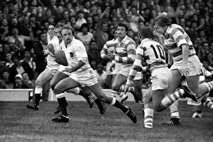 Englands Peter Squires on his way to scoring a try against Argentina in 1978