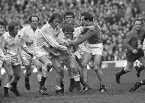 Images Dated 19th February 2009: Englands Tony Neary and Chris Ralston battle with France - 1975 Five Nations