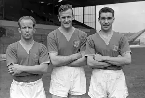 Eric Smith, Don Revie, Willie Bell - 1960 Leeds United photocall