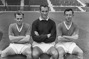 Ernie Taylor, Ray Wood, Warren Bradley - Manchester United