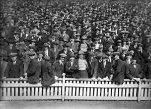 Fans in flatcaps watch Birmingham City at St Andrews in 1922 / 3