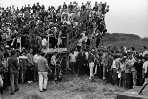 Fans surround Tony Jacklin as he finds trouble at the first - The Open, 1971