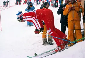 Skiing Prints: Fiona Easdale- 1976 Innsbruck Winter Olympics - Womens Slalom