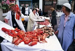 Images Dated 13th June 2011: The fish stall in the high street, Royal Ascot 1973
