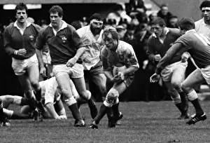 Frances Jean-Pierre Rives on the charge against Wales - 1983 Five Nations