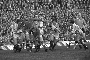 England Prints: Frances Jean-Pierre Rives passes against England - 1977 Five Nations
