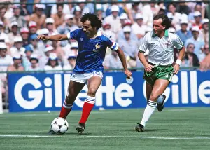 Frances Michel Platini and Northern Irelands David McCreery - 1982 World Cup
