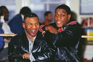 Images Dated 28th April 2011: Frank Bruno and Mike Tyson