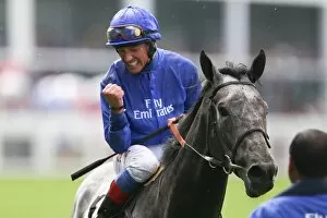 Royal Ascot 2012 Collection: Frankie Dettori celebrates victory in the 2012 Royal Ascot Gold Cup