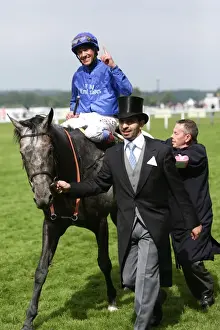 Frankie Dettori celebrates victory in the 2012 Royal Ascot Gold Cup