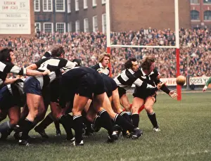 All Blacks Prints: Gareth Edwards tackles Alex Wyllie during the famous game between the All Blacks and Barbarians in 1973