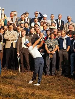 Images Dated 1st June 2011: Gary Player hits out of the rough at the 1969 World Match Play Championship