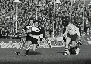 Gerald Davies & Ray Gravell in action for the Barbarians in 1976