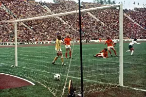 Gerd Muller scores the winning goal for West Germany in the 1974 World Cup Final