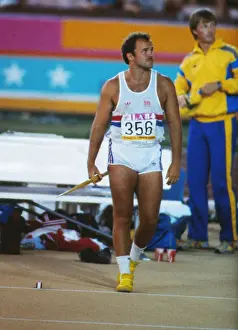 Olympic Games Prints: Great Britains Roald Bradstock at the 1984 Los Angeles Olympics