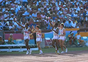 California Prints: Great Britains silver medal-winning 4x400m relay team at the 1984 Olympics