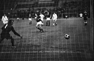 Euro 1972 Collection: Hungarys Lajos Ku scores from the penalty spot at Euro 72