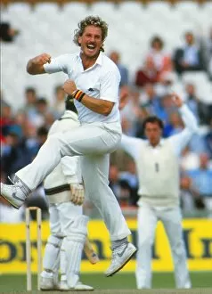 Images Dated 26th July 2011: Ian Botham celebrates taking a wicket during the 1985 Ashes