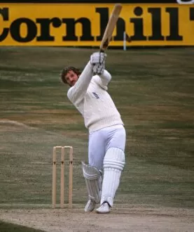 Images Dated 25th July 2011: Ian Botham hits a boundary on the way to his famous 149 not out at Headingley in the 1981 Ashes