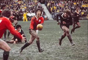 Ian McGeechan passes for the Lions at a muddy Athletic Park - 1977 British Lions Tour to New Zealand