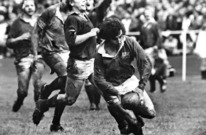 Rugby Prints: Ian McGeechan scores for the Lions - 1977 British Lions Tour to New Zealand