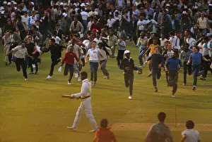 India fans invade the pitch after their side wins the 1983 Cricket World Cup Final