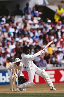 Images Dated 3rd September 2010: Indias Mohammad Azharuddin on the way to scoring 179 against England in the 2nd Test at Old