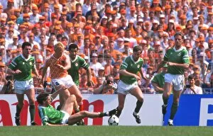 Images Dated 5th November 2010: Ireland take on Holland at Euro 88