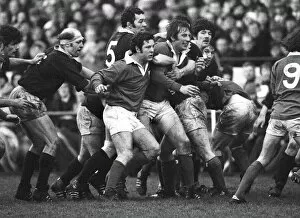 Images Dated 13th March 2009: Ireland and Scotland forwards clash - 1978 Five Nations