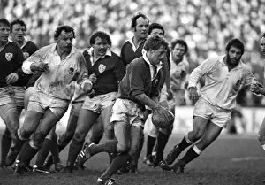 Images Dated 26th May 2011: Irelands John Robbie on the ball against England - 1981 Five Nations