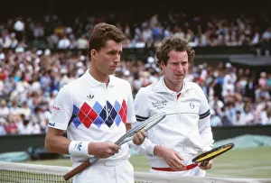 Ivan Lendl and John McEnroe at the 1983 Wimbledon Championships