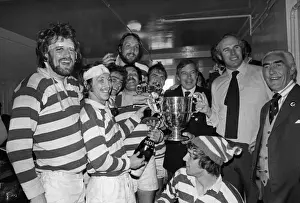 Jack Rowell & his Gosforth team celebrate winning the 1976 John Player Cup