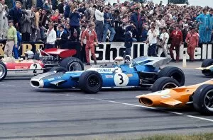 Images Dated 6th July 2011: Jackie Stewart on the grid in his Matra-Ford at the start of the 1969 British Grand Prix