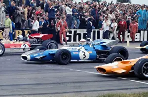Jackie Stewart on the grid in his Matra-Ford at the start of the 1969 British Grand Prix