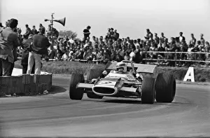 Jackie Stewart on his way to victory at 1969 British Grand Prix