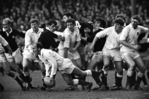 Images Dated 17th September 2009: Jacko Page passes the ball during the 1971 Calcutta Cup