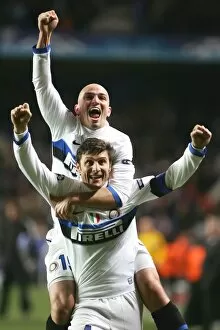 Images Dated 16th March 2010: Javier Zanetti and Esteban Cambiasso - Inter Milan
