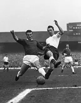 Spurs Prints: Jimmy Greaves and Noel Cantwell compete for the ball in the 1962 FA Cup semi-final