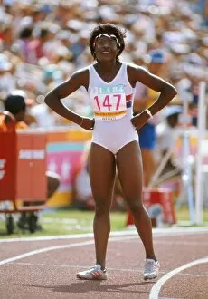 Images Dated 9th August 2011: Joan Baptiste - 1984 Los Angeles Olympics