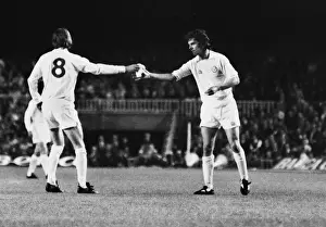 Joe Jordan treats his cut head during the 1975 European Cup semi-final