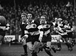 All Blacks Prints: John Dawes and Mike Gibson in action for the Barbarians against the All Blacks in 1973
